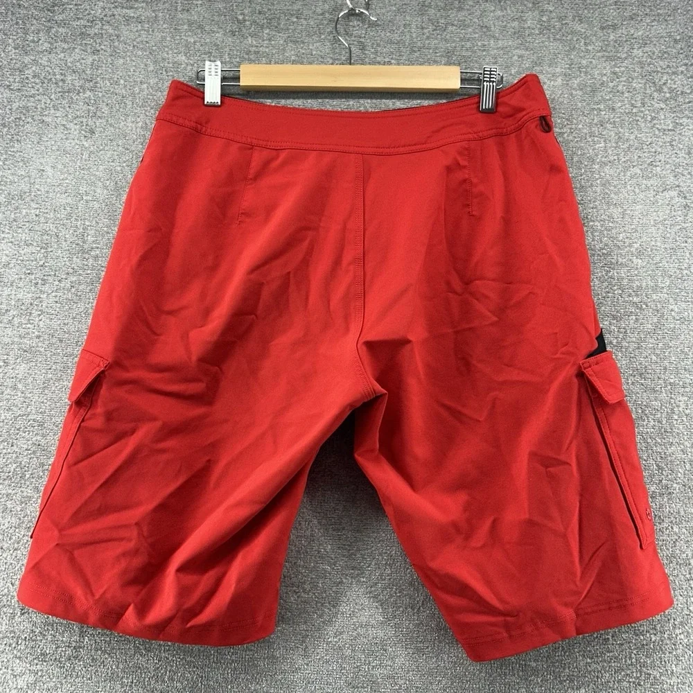 Pelagic Blackfin Board Cargo Shorts Size 32 Red Beach Casual